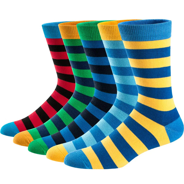 5Pairs Colorful Men Fun Dress Socks