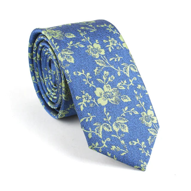 Blue & Green Floral Tie