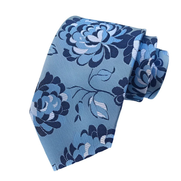 Navy Blue Floral Tie