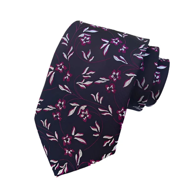 Purple Floral Tie