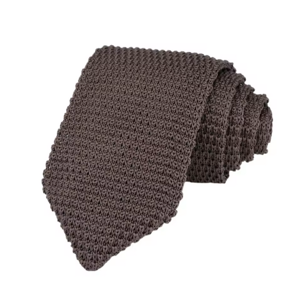 Grey Knitted Tie