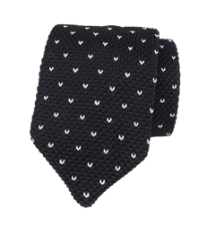 Black & White Knitted Tie