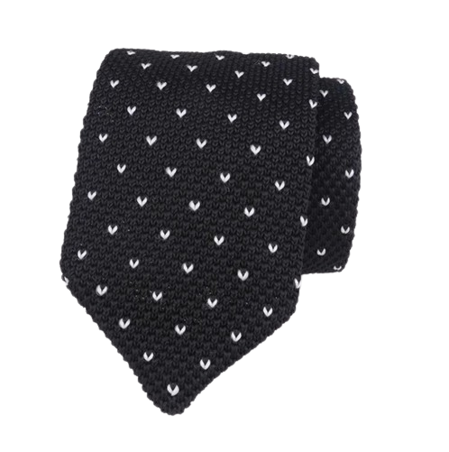 Black & White Knitted Tie